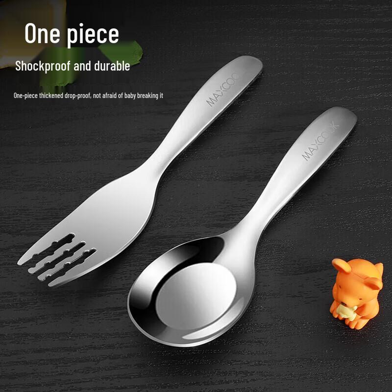 MAXCOOK 316 Stainless Steel Kids Fork and Spoon Set