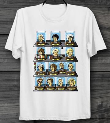 Camiseta Parodia Anime TV Los Simpson Doctor Who Lista de Doctores Unisex Hombre Mujer Top