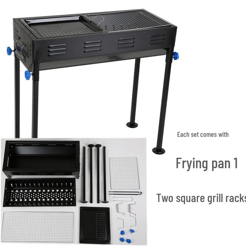 Large Japanese Style Thickened Charcoal BBQ Grill 66.5x30.5x70cm