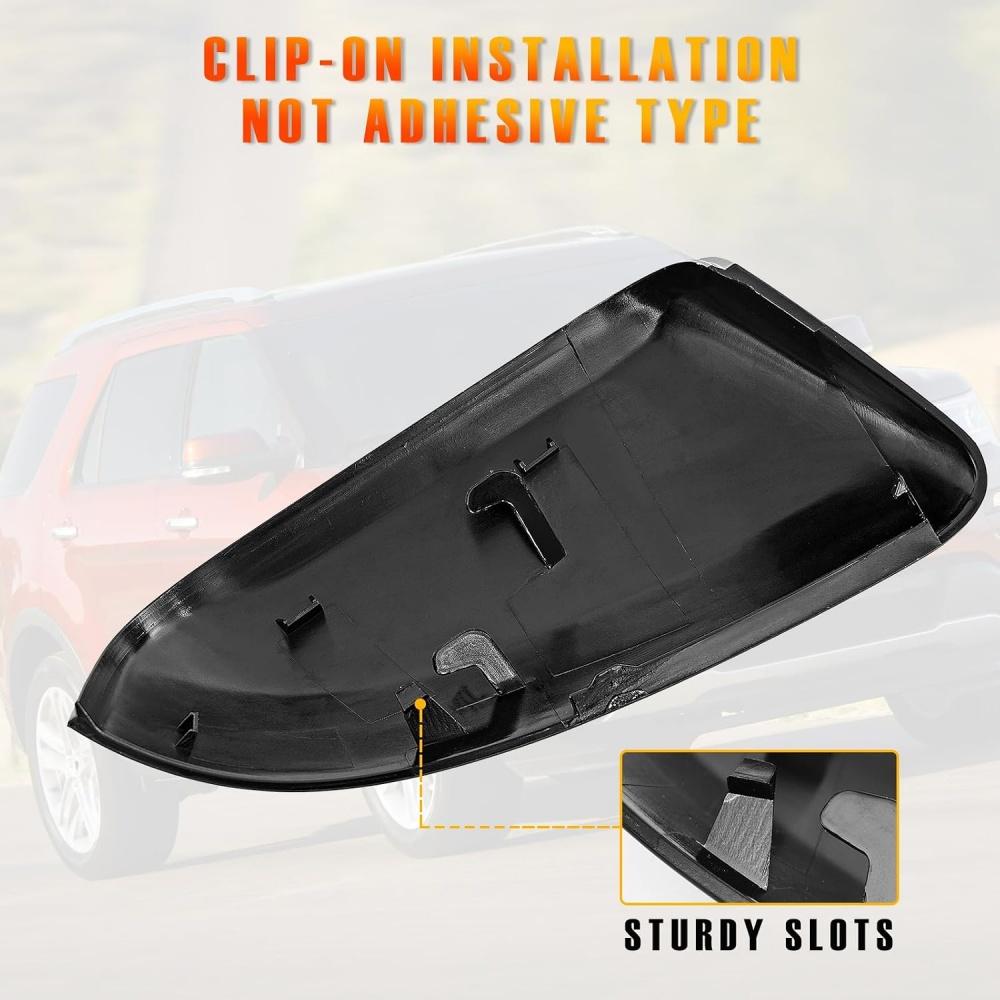Driver Left Side Mirror Cover Cap Black Color For Ford Explorer 2016-2019 GB5Z17D743AA GB5Z-17D743-AA GB5Z17D743