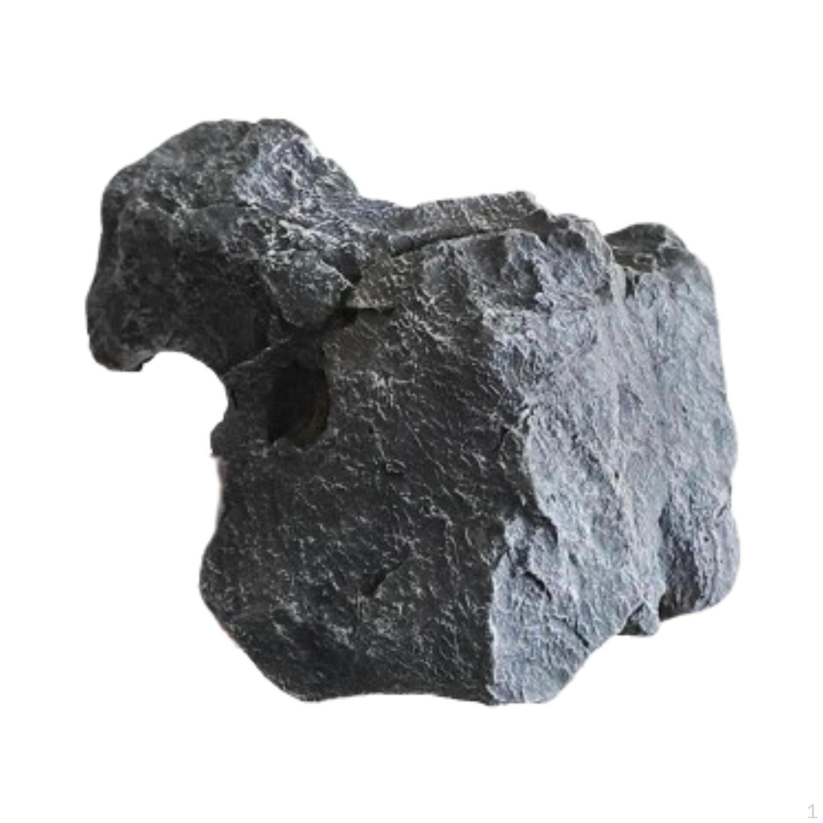 

Artificial Landscape Rock Aquarium Decor Artwork Artistic Portable Ornament Garden Faux for 28x20x13 cm