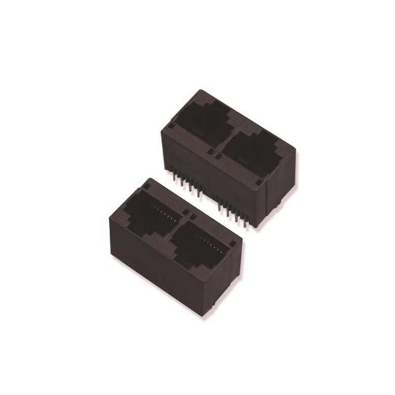RJ45 Original Network Connector - 52 Models, All-Plastic, No Light, 1X2 8P8C Socket (Female)