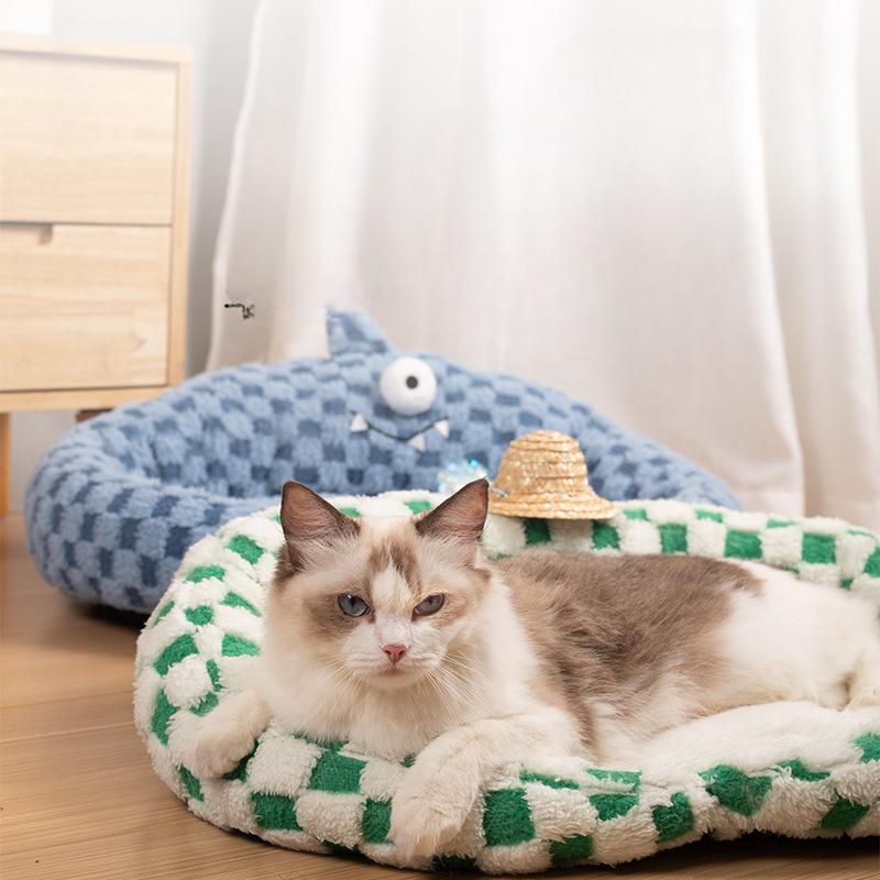 Cat Nest Semi-open Pet Nest Autumn and Winter Warm Four-season Universal Nest Cat Supplies Dual-purpose Pet Nest