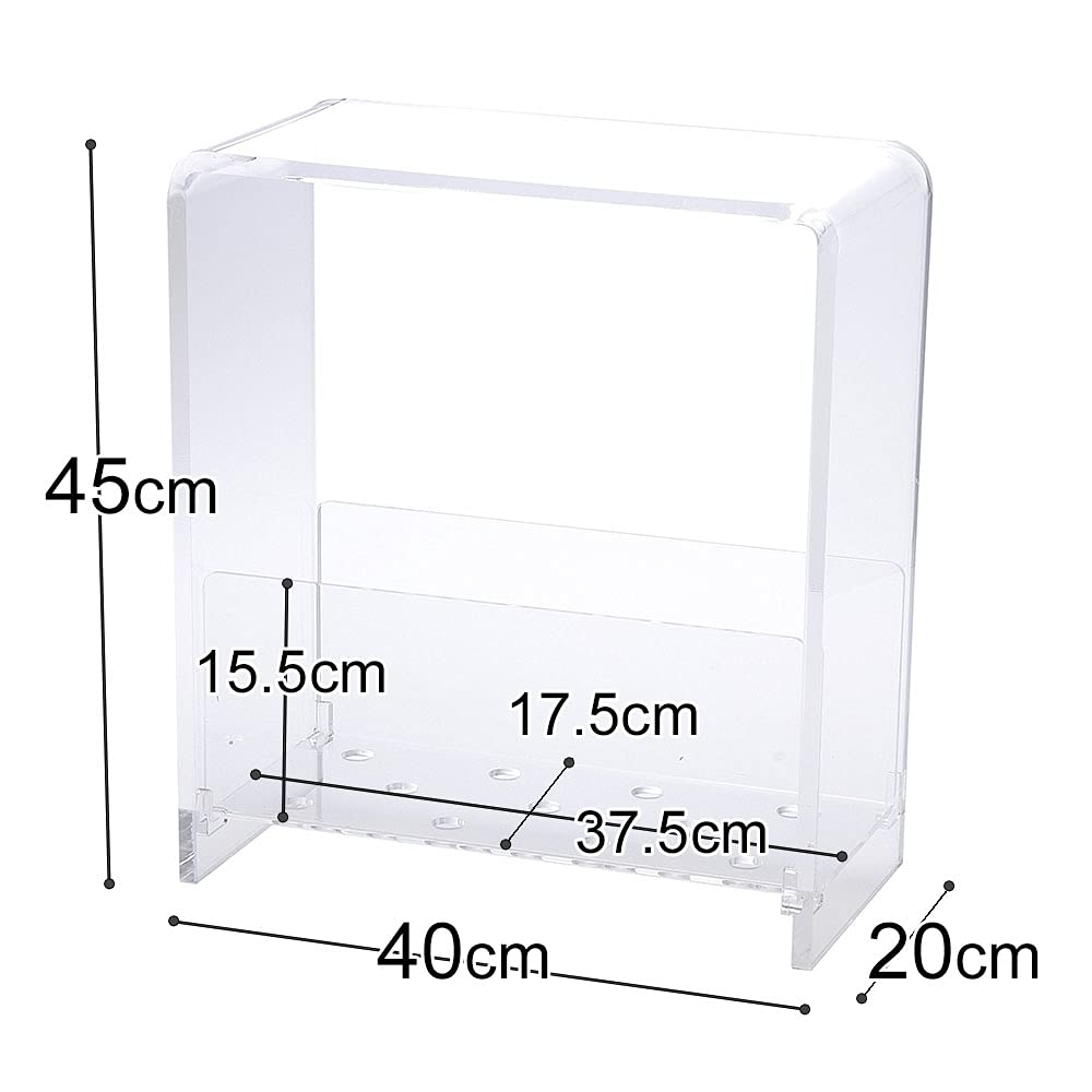 Kuai Acrylic Bath Rack Dispenser Stand Shampoo Stand Shower Stool Drainer Bathroom Storage Multifunctional Transparent Stylish (Clear)