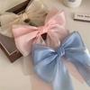 Balletcore Bow Spring Clip Ribbon Mesh Bow Hairpin Cute Balletcore Hair Clip  Girl