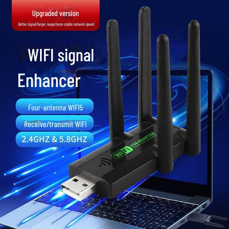 

Four Antenna Wireless WiFi Signal Booster & Network Repeater through-the-wall version