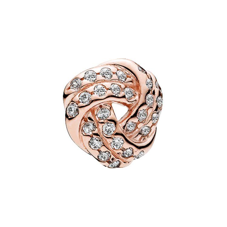 Pandora Love Knot Charm Women Jewelry Rose-Gold 782179CZ Rose Gold,F