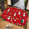 Christmas Theme Floor Carpet, Soft Area Rug, Xmas Indoor Home Holiday Decoration