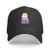 Nonbinary Pride Frog Cute Kawaii Aesthetic Frog Subtle NonBinary Enby NB Pride Flag Colors Frog Pile Baseball Cap