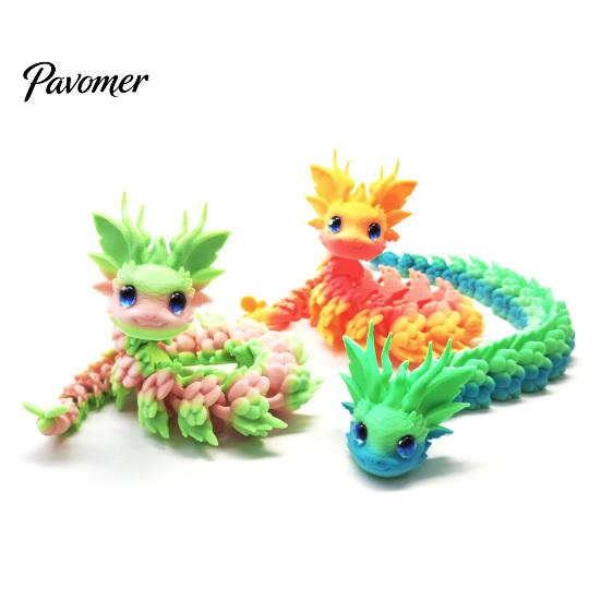 3D Printed Dragon Articulated Fidget Toy, Cute Ornaments, Desk Objects for Focus Decor Stress Relief Toy Adults, Fantasy Collectible Gift Sensory Toys