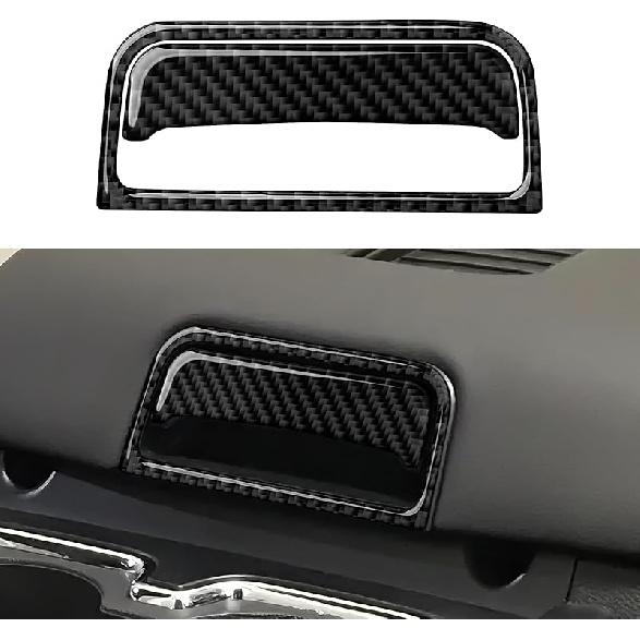 Car Carbon Fiber Decal Center Console Lower Panel Sticker Cover Interior Trim Decal For Chevrolet Silverado/GMC Sierra 1500 2500HD 3500HD 2014-2018