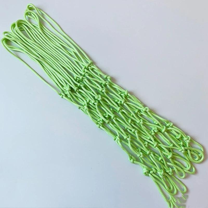 50Cm Standard Luminous Basketball Net Green Fluorescent Basketball Net Self Luminous Children'S Basketball Frame Net 1Pc