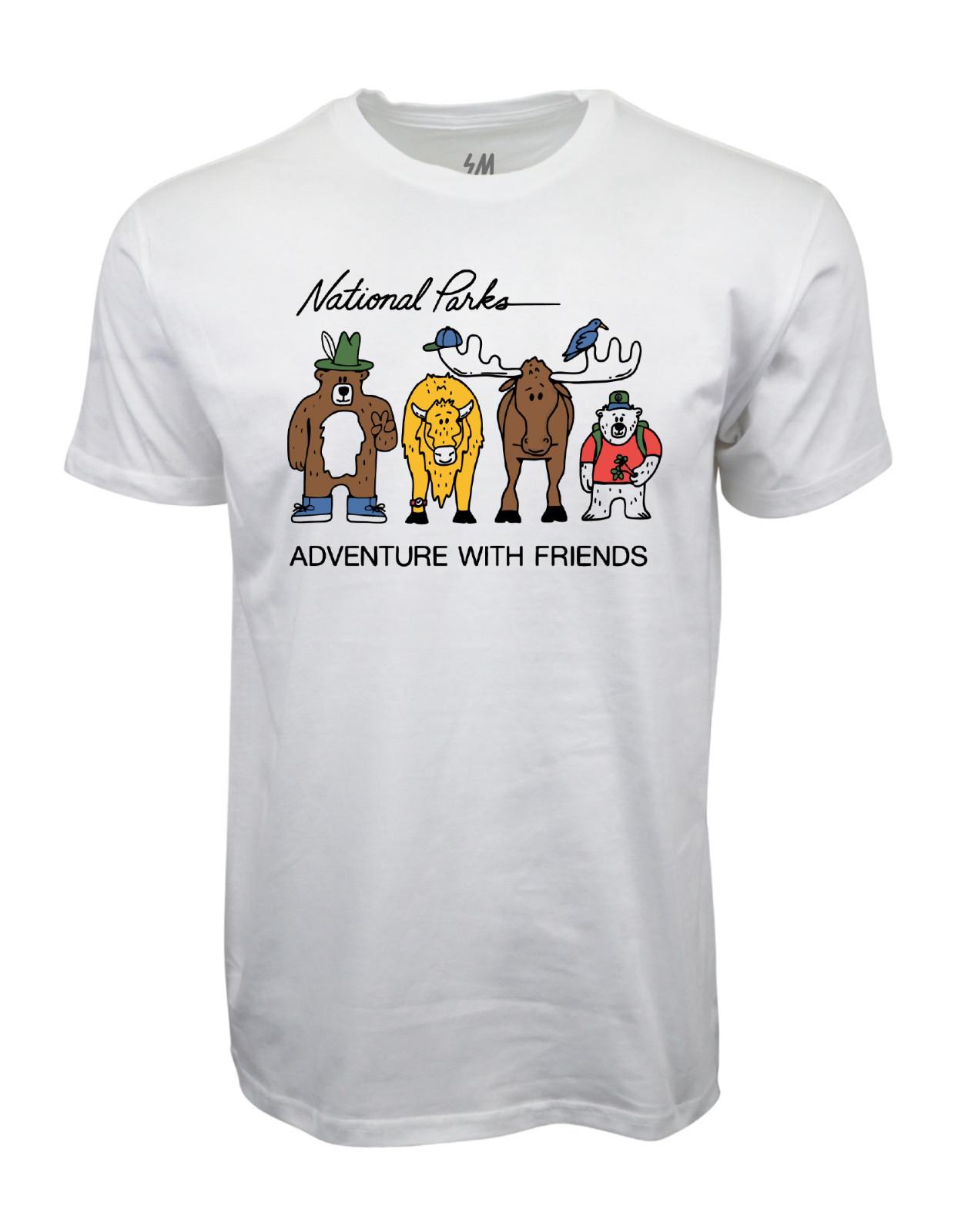 National Parks Adventure With Friends Graphic T shirt XL