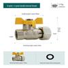 Jun Ding Ying All-Copper Live Joint Ball Valve with Yellow Handle