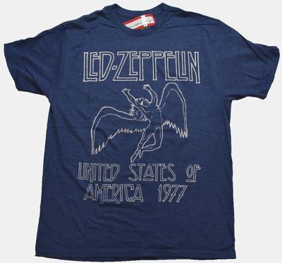 Led Zeppelin Uomo Stati Uniti d'America 1977 Swan Song Maglietta Grafica Nuova S