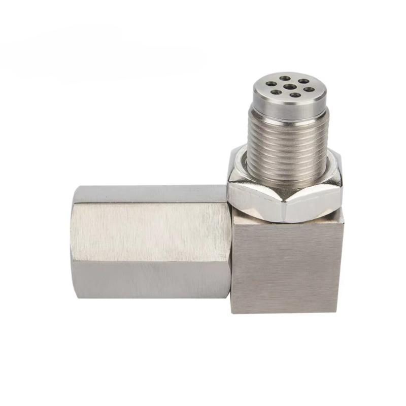 M18*1.5 Universal 90 Degree Mini Catalyst O2 Sensor Oxygene Sensor with a Mini Catalytic Converter