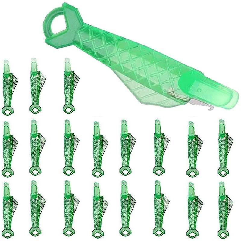 20pcs Fish Type Automatic Needle Threader DIY Tool Home Hand Sewing Machine Device Thread Auto Needle Cross Stitch Sewing Access