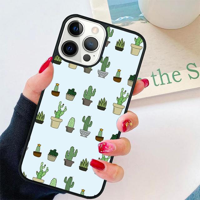Watercolour Succulents Cacti Coque Shell For iPhone 17 Air 15 16 14 13 12 Pro Max 11 Pro Max Plus Phone Case Cover