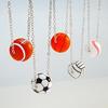 Unique Sports Balls Neckchains Stylish Pendant Necklace for Jewelry Collectors