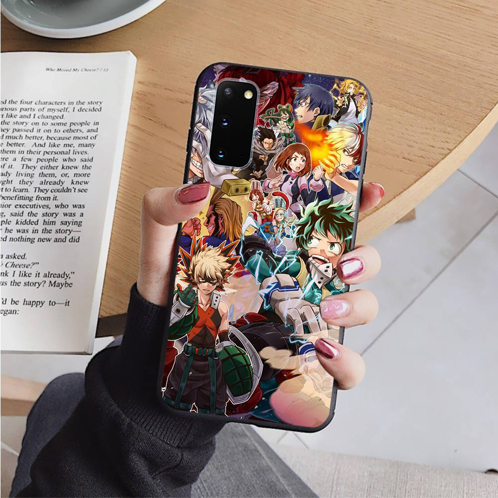AD87 My Hero Academia Black Case for OPPO Reno 8 6 5 4 Pro Find X3 A17 A31 A38 A40 A53 A54 A55 A74 A76 A78 A77 A80 A94 A95 A96 Pro Sofe Cover