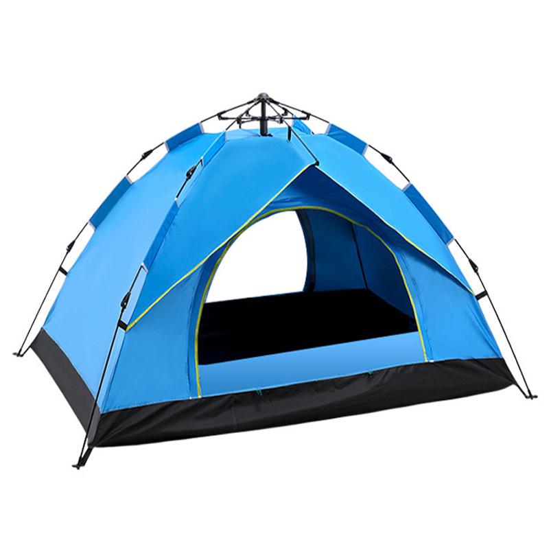 Schnell aufzubauendes Outdoor-Campingzelt für 2-4 Personen, Sonnenschutz, Einfacher Aufbau