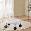 Low Roller Seating PU   Plastic Structure Movable   Wheels Stool for Living Room Baby Room