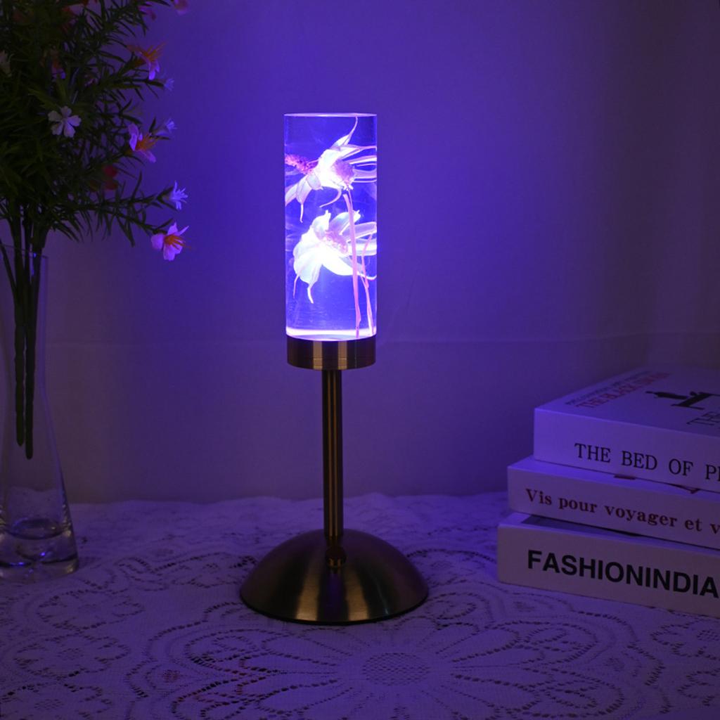 Aeon Flower Acrylic Table Lamp Bedroom Bedside Lamp Ambience Decorative Ornament Touch Switch + USB