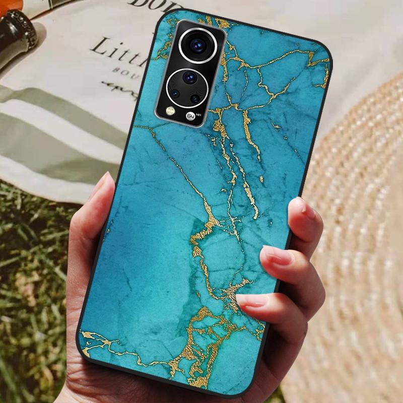 For ZTE Axon 30 5G Case Axon30 Cool Painted Silicone TPU Soft Cover for ZTE Axon 30 30S Cases Black Protective Phone Shells