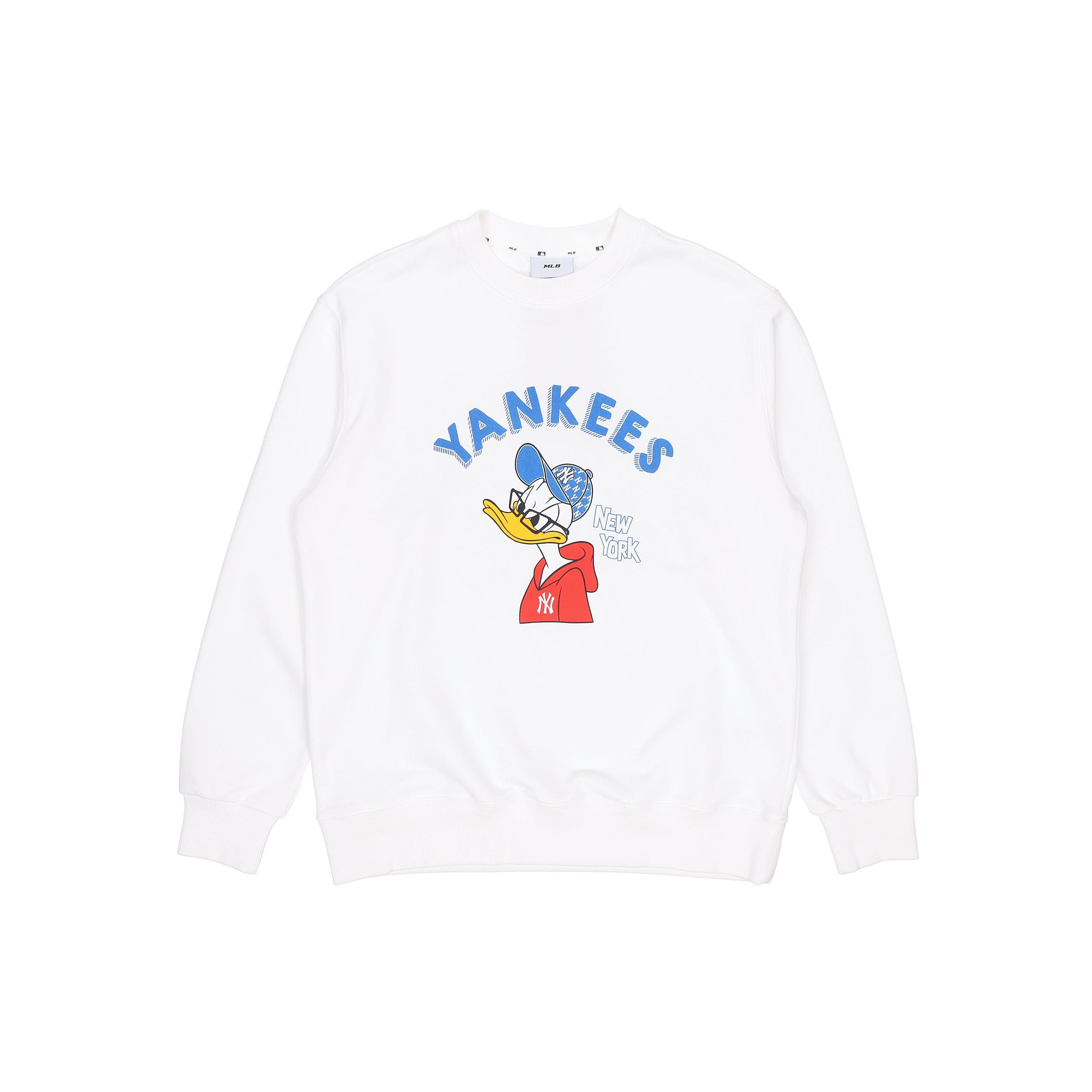 MLB X Disney Mlb X Disney Collaboration Sweatshirts Unisex White Crew Neck Moderate Regular 3AMTD1014-50IVS M