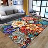Beautiful Flower Print Mat - Floral Art Rug for Living Room, Nursery & Bedroom, Machine Washable Outdoor Garden Decor Carpet