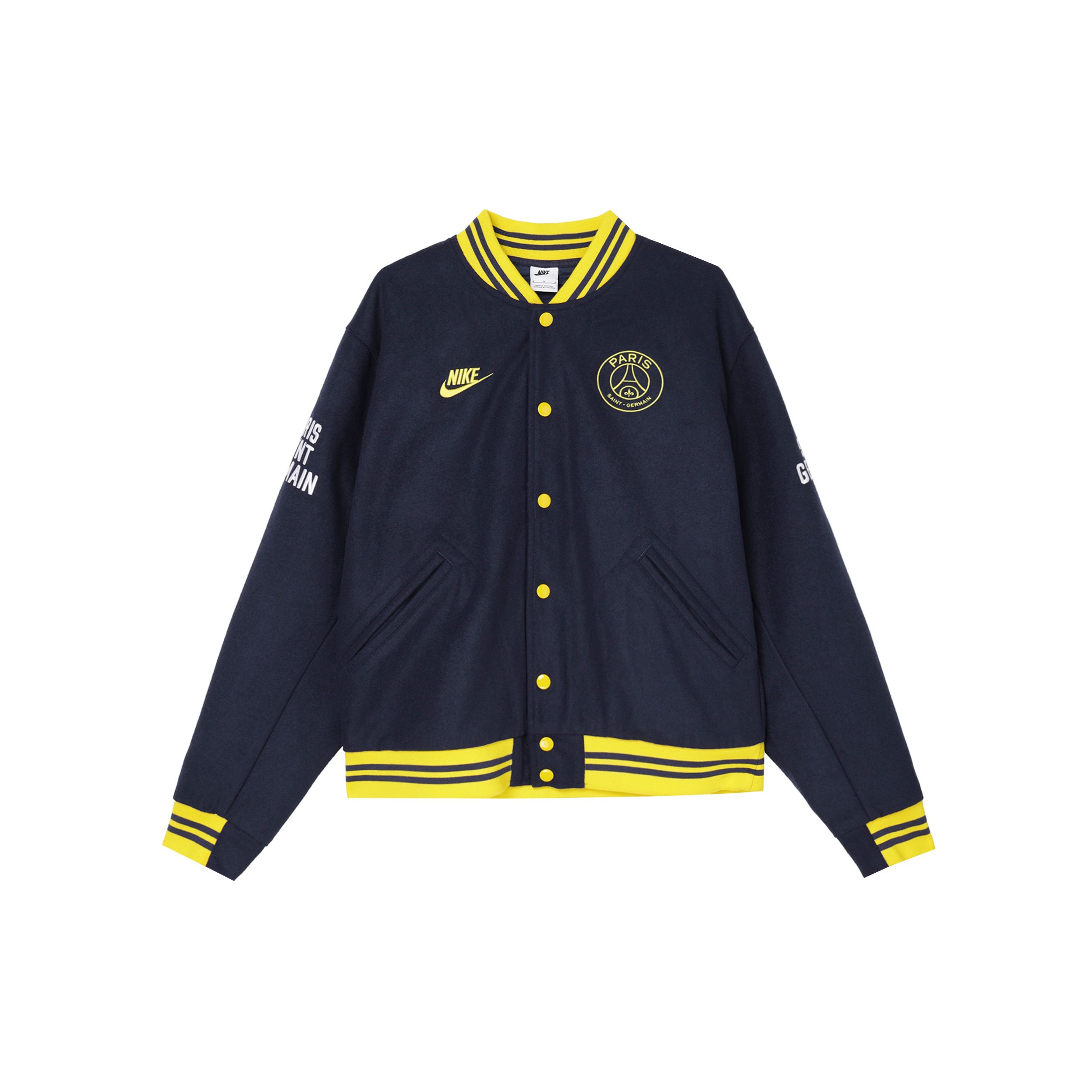 Футбольная куртка Nike Paris Saint-Germain Authentics Color Block Letter, мужская, темно-синяя, FQ7803-410 XL