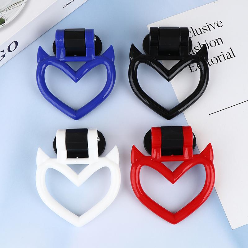1Pc Tow Rope Horn Shape Ring Car Tow Decoration Belt Train Bus Handle Hand Strap Drift Charm Strap Tow Hook Car Styling