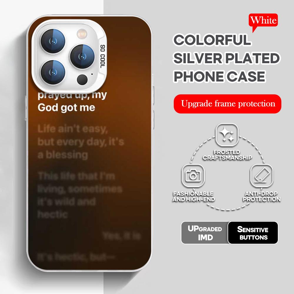 Rod Wave Rapper Phone Case White IMD Colorful Silver Suitable soft case for iPhone 16 15 14 13 12 11 XS Pro Max