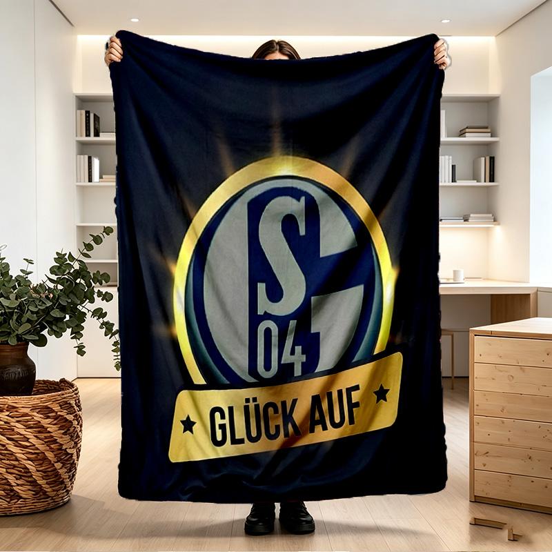 FC Schalke 04 Print Blanket - Soft & Comfortable, for Bedroom, Travel, Sofa, Home Decoration - Birthday Christmas Gift for Friend
