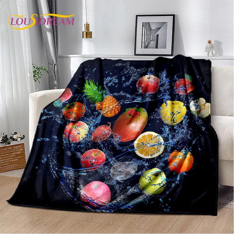 Cartoon Cute Fruit 3D Printing Blanket,Soft Throw Blanket for Home Bedroom Bed Sofa Picnic Travel Office Rest Cover Blanket Kids