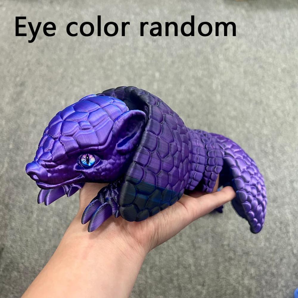 3D Printed Pangolin Statue, Fidget Action Figures for Home Office Desk Decor, Flexible 3D Printed Animal, 32Cm/12.6In,16Cm/6.3In