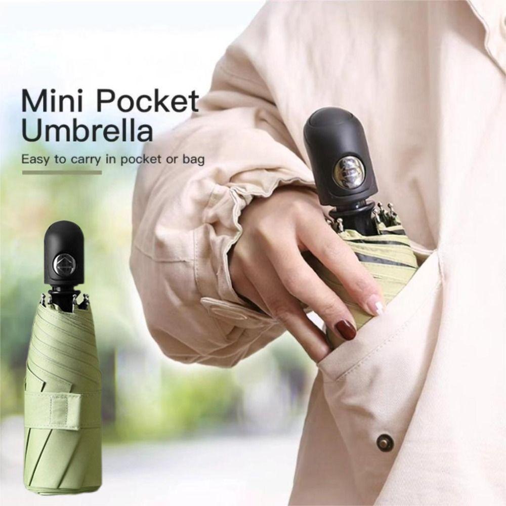 Five Fold Fully Automatic Sun Umbrella UV Protection Dual-use Folding Umbrella  Women