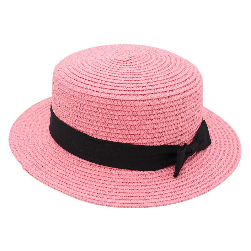 Sweet Straw Hat Cloth With Sun Hat Fairy Wind Bucket Hat Flat Top Cool Hat Panama Hat Cute