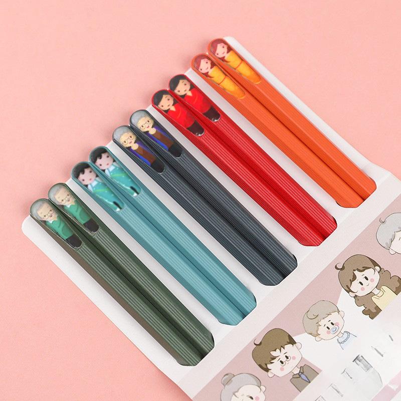 

Family Anti-mold Alloy ChopsticksOne Chopstick Per Person One Chopstick Gift Box Colorful Chopsticks Five pairs