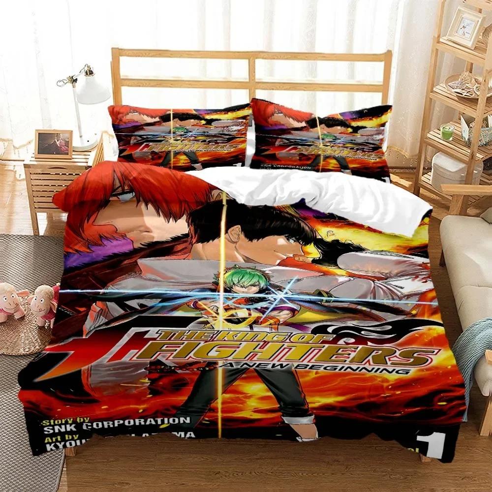The King Of Fighters Digital Print Polyester Bedding Sets Child Kids Covers Boys Bed Linen Set For Teens Bedding Set