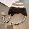 Winter Knit Warm Cap Padded Lining Women Cold Weather Trendy Hat Breathable