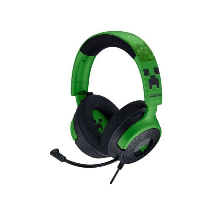 Razer Kraken V4 X Minecraft Edition Cuffie da Gaming USB Verdi