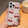 Pink Bow Cherry iPhone Case for iPhone 17/16/15 Pro Max & 11/12/13/14