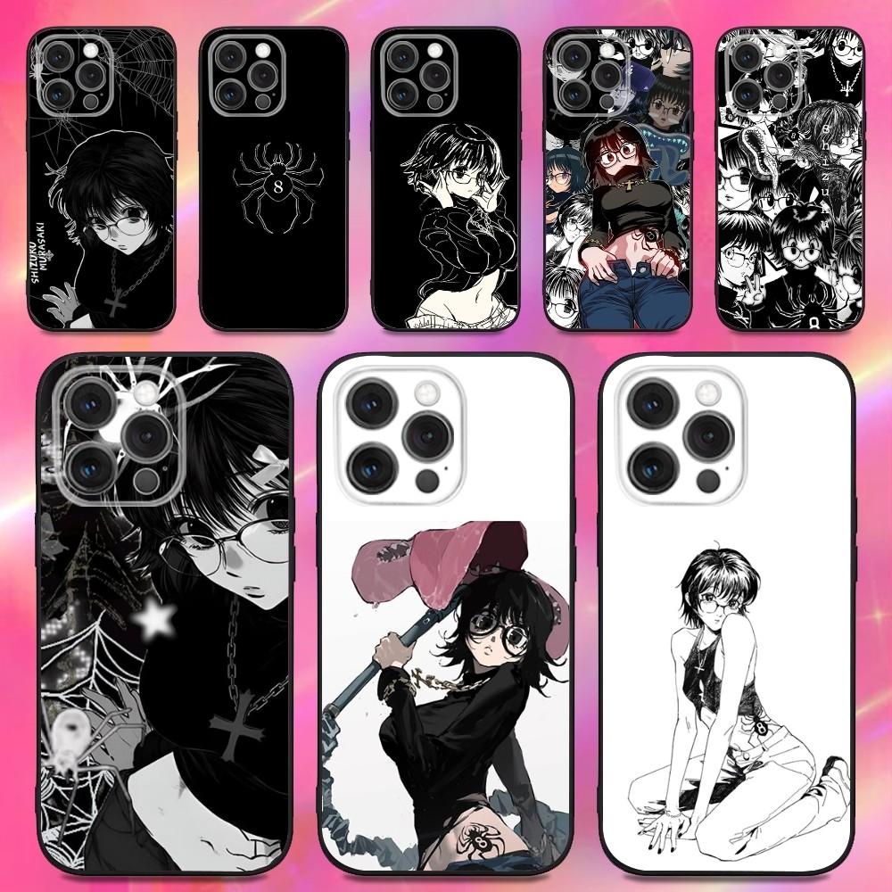 S-Shizuku M-Murasaki Anime Phone Case For iPhone 16,15,14,13,12,11,Pro,Max,Plus,X,XS,XR,SE,8,7,Mini,Soft Silicone Black Case