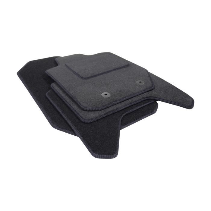Tapis De Sol Noir Velours - J&amp;J AUTOMOTIVE - Ford Ranger T6 2012-2023 - Sur Mesure - Antidérapant - Imperméable
