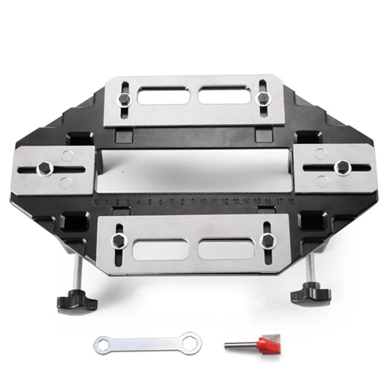 

Дверной шарнирный зажим, деревообрабатывающий инструмент для открывания отверстий, локатор для прорезки пазов, комплект для установки дверных петель из алюминиевого сплава для установки дверного замка 1PCs чёрный