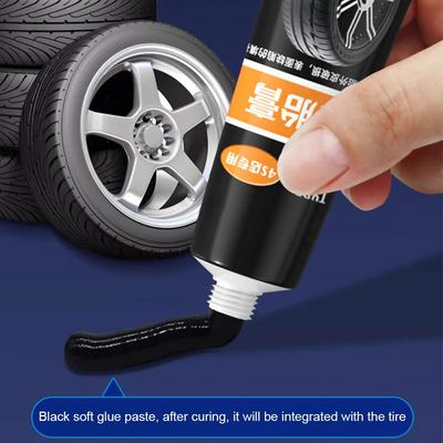 Pegamento para reparación de neumáticos, para reparar grietas, pegamento negro blando para neumáticos, para reparar arañazos pelados en coches, motocicletas, coches eléctricos o bicicletas.