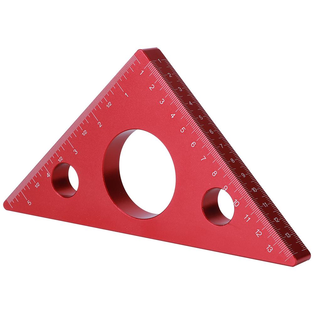5in13cm Right Angle Triangle Height Ruler Aluminum Alloy Carpenter Measuring Tool
