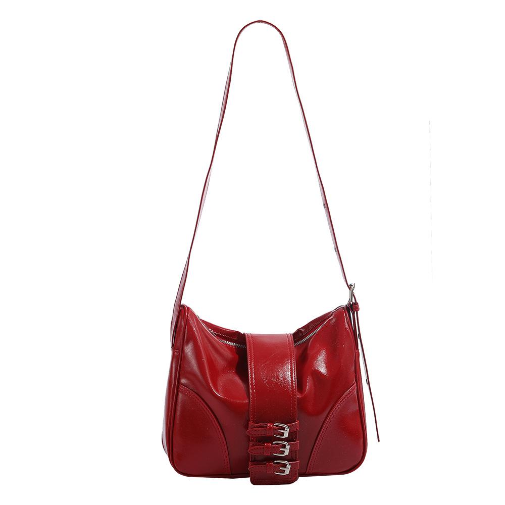 French Style Stylish Retro Minimalism One Shoulder Underarm Bag 2025 New Trendy Cool Motorcycle Bag Commuter High Quality Crossbody Bag Women