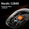ATK Kabellose Maus, Gaming-/Büromaus, Kabelgebunden/Bluetooth/2,4G Drei-Modus, Leicht, Weiß